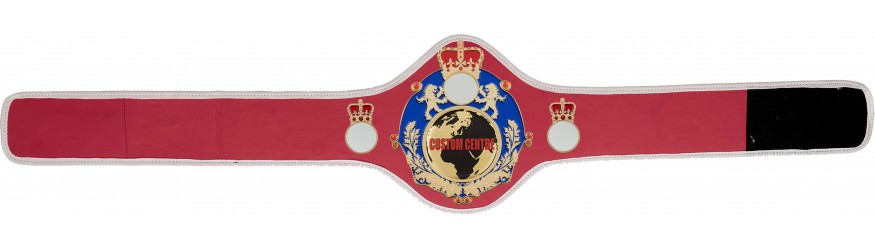 QUEENSBURY PRO LEATHER CUSTOM TITLE BELT QUEEN/BLUE/G/CUSTOM - AVAILABLE IN 10 COLOURS